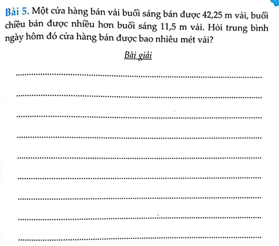 Cùng em học Toán lớp 5 Tuần 10 - Đề 1