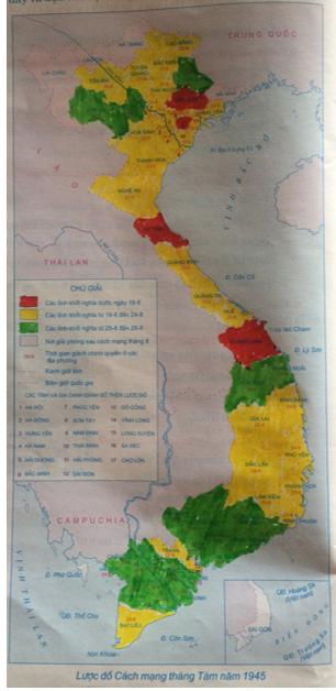Giải Tập bản đồ Lịch Sử 9 bài 23: Tổng khởi nghĩa tháng Tám năm 1945 và sự thành lập nước Việt Nam Dân chủ Cộng hòa
