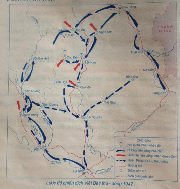 Giải Tập bản đồ Lịch Sử 9 bài 25: Những năm đầu của cuộc kháng chiến toàn quốc chống thực dân Pháp (1946-1950)