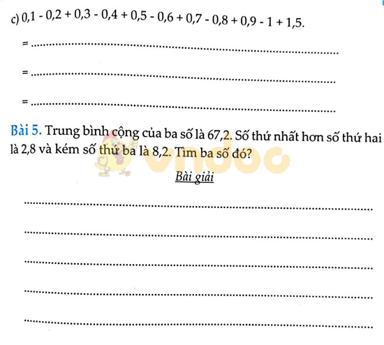 Cùng em học Toán lớp 5 Tuần 11 - Đề 2