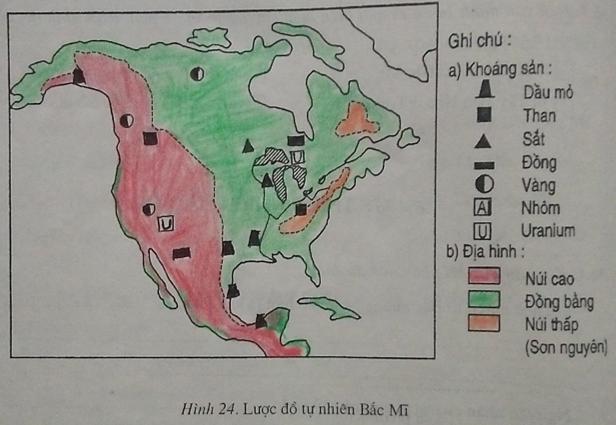 Giải vở bài tập Địa Lý 7 bài 36: Thiên nhiên Bắc Mĩ