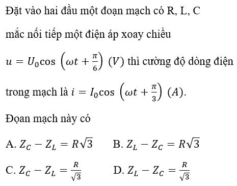 Trắc nghiệm Vật lí 12