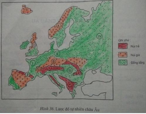 Giải vở bài tập Địa Lý 7 bài 51: Thiên nhiên châu Âu