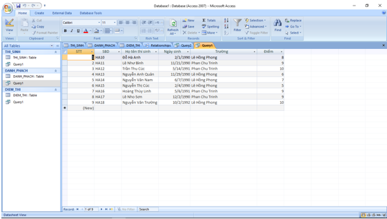 Giải bài tập SGK Tin học 12: Bài tập và thực hành 10