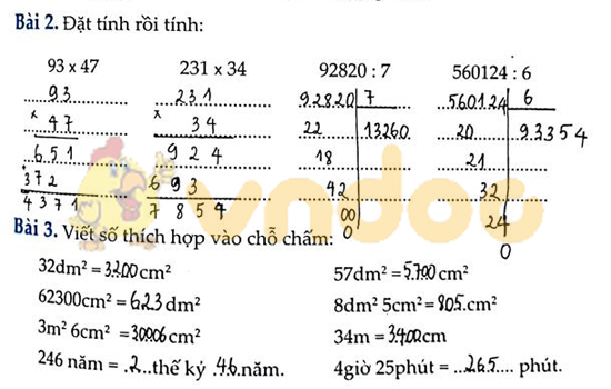 Cùng em học Toán lớp 4 Tuần 12 