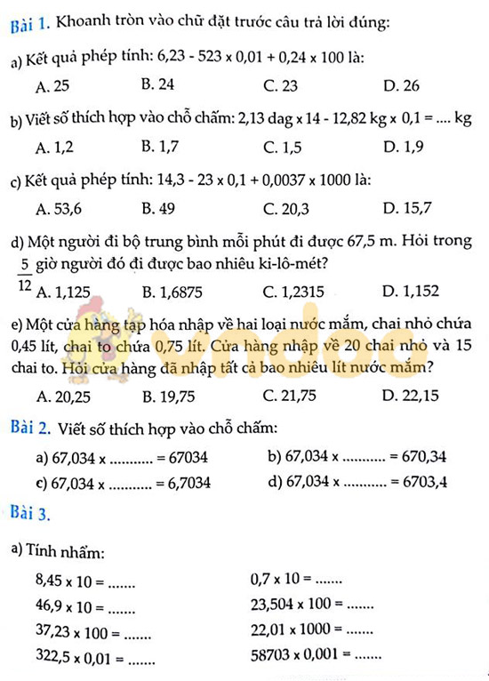 Cùng em học Toán lớp 5 Tuần 12