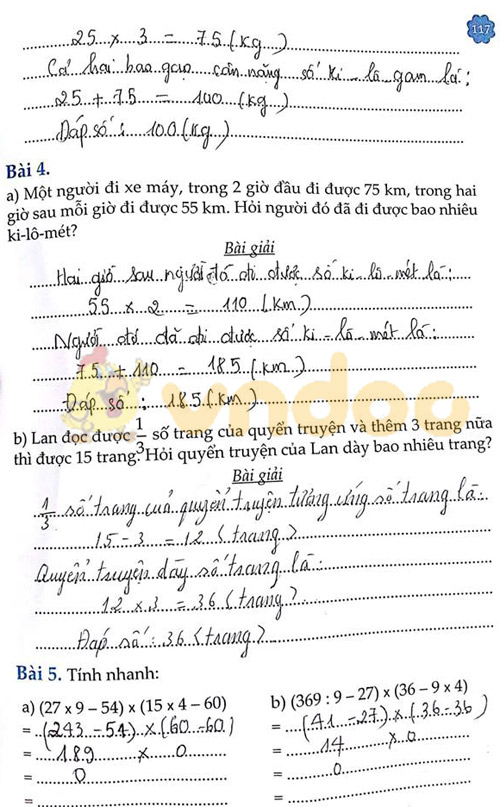 Đề bài Cùng em học Toán lớp 3 Tuần 16 - Đề 1: