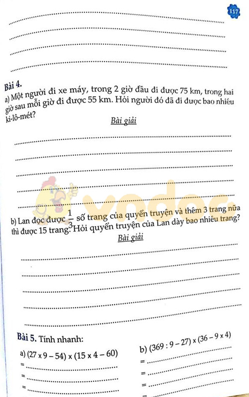 Đề bài Cùng em học Toán lớp 3 Tuần 16 - Đề 1: