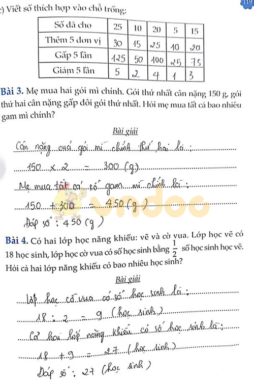 Đề bài Cùng em học Toán lớp 3 Tuần 16 - Đề 2:
