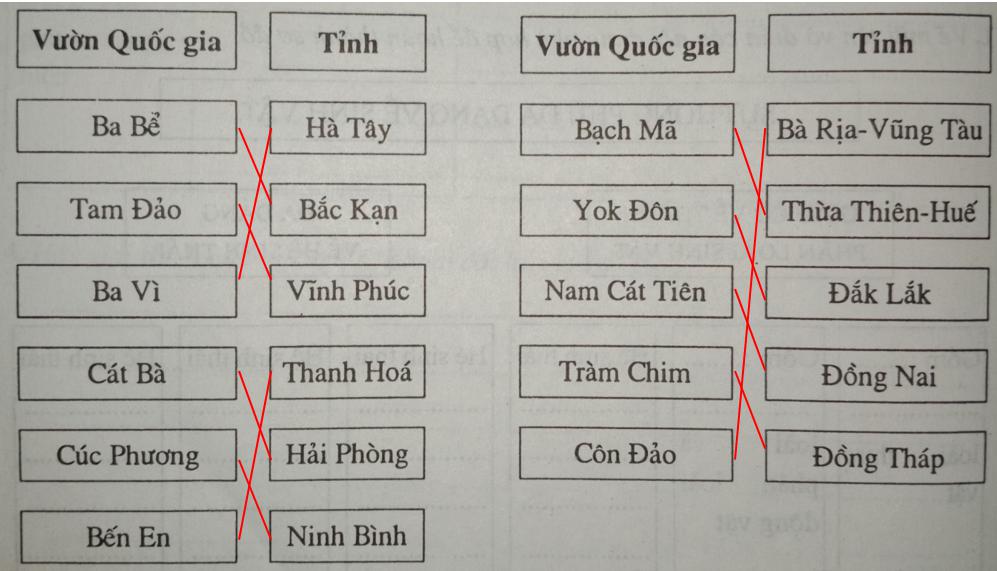 Giải vở bài tập Địa Lý 8 bài 37: Đặc điểm sinh vật Việt Nam