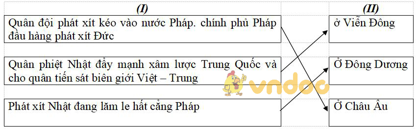 Giải vở bài tập Lịch sử 9 bài 21: Việt Nam trong những năm 1939 - 1945
