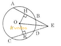 Giải bài tập Toán lớp 9 bài 3: Liên hệ giữa dây và khoảng cách từ tâm đến dây