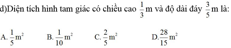 Đề ôn tập học kì 1 môn Toán lớp 5