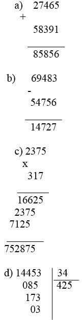 Đề ôn tập học kì 1 môn Toán lớp 4 - Đề 8