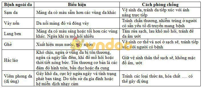 Lý thuyết Sinh học lớp 8 bài 42: Vệ sinh da