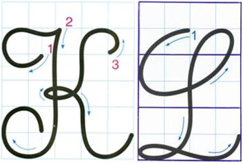 Tập viết: Chữ hoa K, L