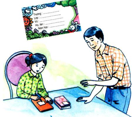 Lý thuyết Tiếng Việt 1: Tập đọc: Cái nhãn vở