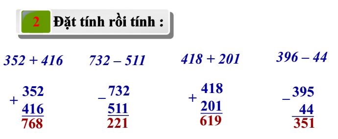 Bài giảng môn Toán lớp 3