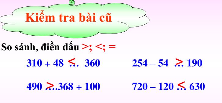 Bài giảng môn Toán lớp 3