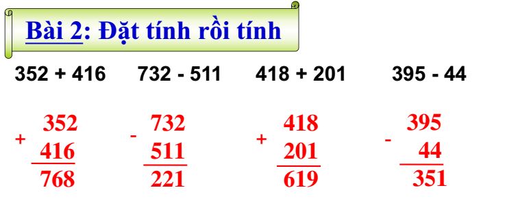 Bài giảng môn Toán lớp 3