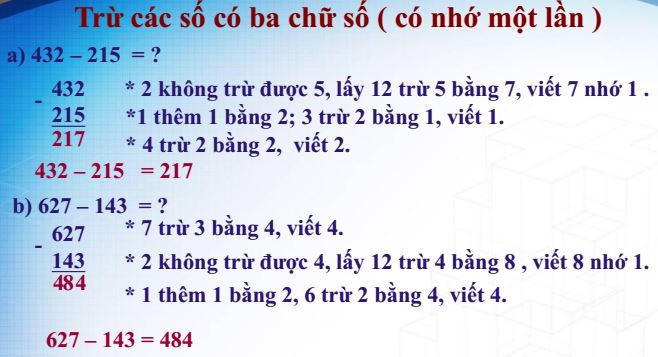 Bài giảng môn Toán lớp 3