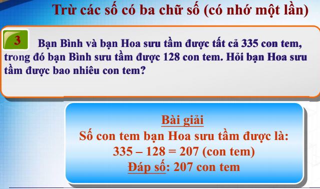Bài giảng môn Toán lớp 3