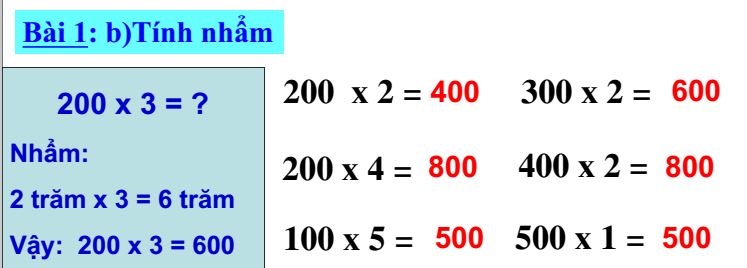Bài giảng môn Toán lớp 3