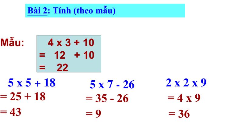 Bài giảng môn Toán lớp 3