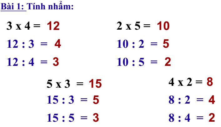 Bài giảng môn Toán lớp 3