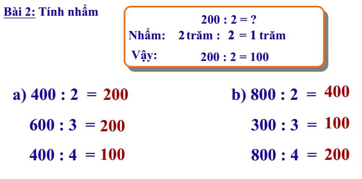 Bài giảng môn Toán lớp 3
