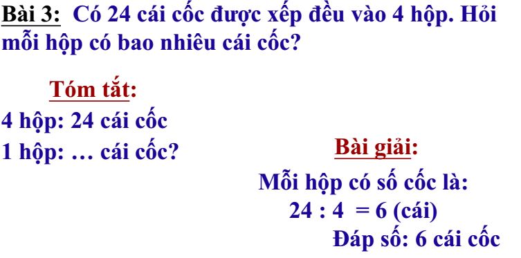 Bài giảng môn Toán lớp 3