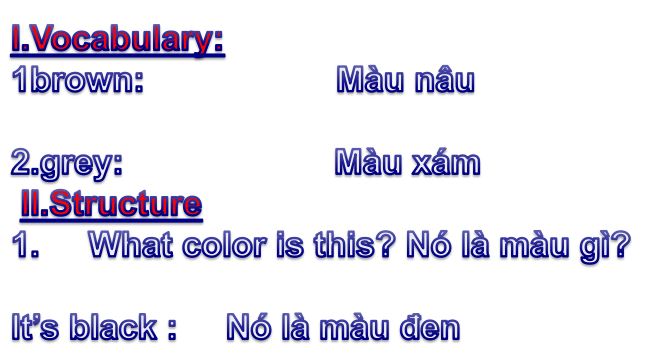 Bài giảng tiếng anh lớp 3