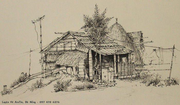 Vẽ tranh kí họa ngoài trời bằng bút chì lớp 7