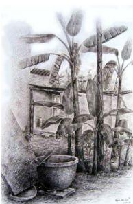 Vẽ tranh kí họa ngoài trời bằng bút chì lớp 7