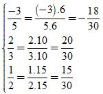 Quy đồng mẫu nhiều phân số