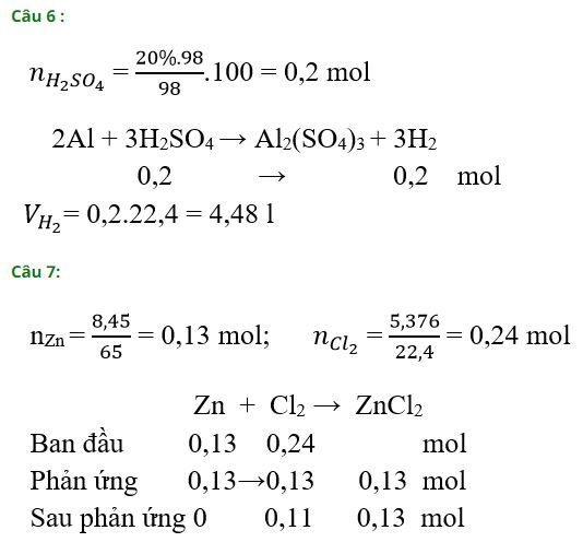 Trắc nghiệm Hóa học 8