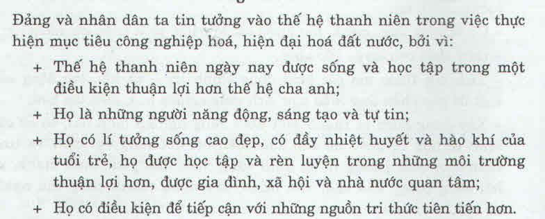 Lý thuyết GDCD lớp 9 bài 11: Trách nhiệm của thanh niên trong sự nghiệp công nghiệp hóa, hiện đại hóa đất nước