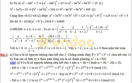 Đề thi chọn học sinh giỏi lớp 9 môn Toán trường THCS Hoàng Xuân Hãn, Hà Tĩnh năm học 2018 - 2019