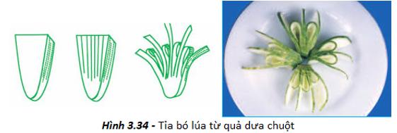 Thực hành - Tỉa hoa trang trí món ăn từ một số loại rau, củ, quả