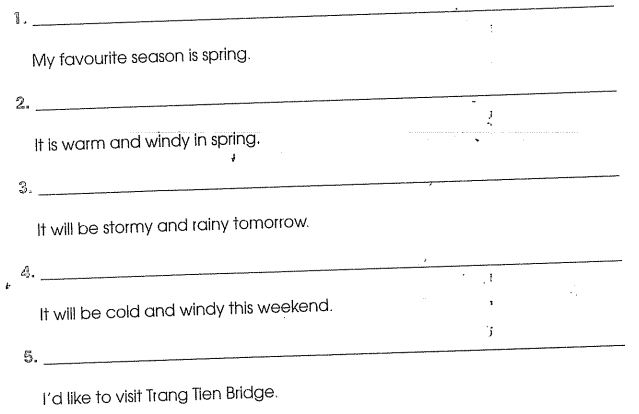 Bài tập cuối tuần môn Tiếng Anh lớp 5 - Tuần 31