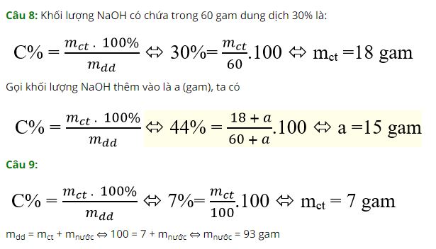 Trắc nghiệm Hóa 8