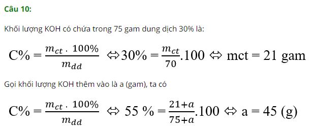 Trắc nghiệm Hóa 8