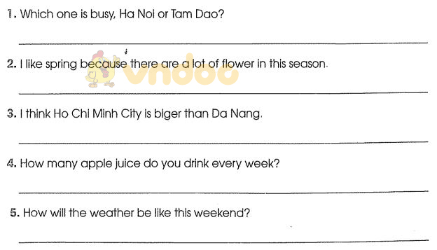 Bài tập cuối tuần môn Tiếng Anh lớp 5 - Tuần 34