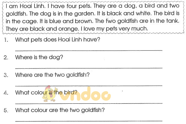 Bài tập cuối tuần môn Tiếng Anh lớp 3 - Tuần 27