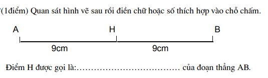 Đề thi giữa kì 2 lớp 3
