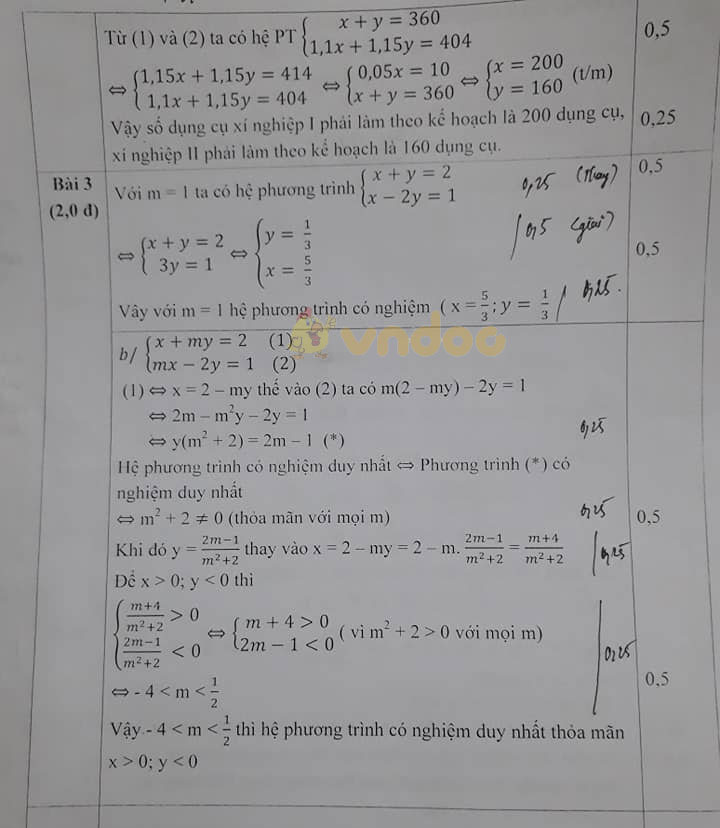 Đề thi giữa học kì 2 lớp 9 môn Toán trường THCS Sơn Đông năm học 2018 - 2019 (Lần 3)