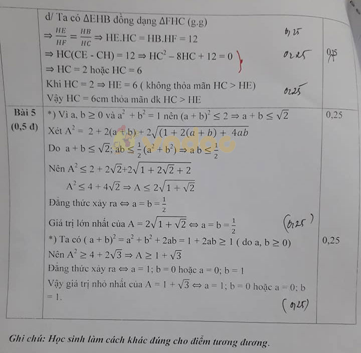 Đề thi giữa học kì 2 lớp 9 môn Toán trường THCS Sơn Đông năm học 2018 - 2019 (Lần 3)