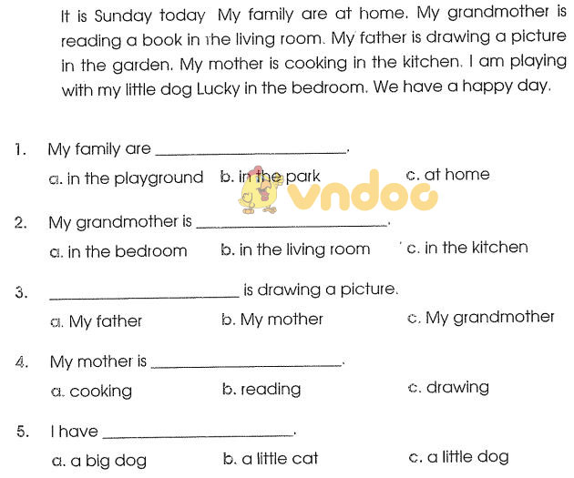 Bài tập cuối tuần môn Tiếng Anh lớp 3 - Tuần 35