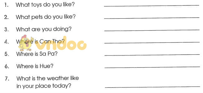 Bài tập cuối tuần môn Tiếng Anh lớp 3 - Tuần 35