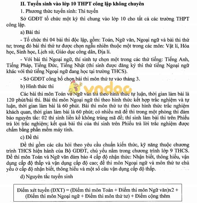 Phương án tuyển sinh vào lớp 10 tại Hà Nội năm học 2019 - 2020